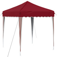 Produktbild för Pop-up Partytält 195 x 195 x 245 cm Vinröd Oxford Tyg