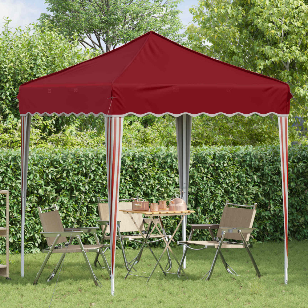 Produktbild för Pop-up Partytält 195 x 195 x 245 cm Vinröd Oxford Tyg