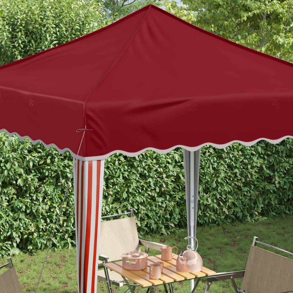 Produktbild för Pop-up Partytält 195 x 195 x 245 cm Vinröd Oxford Tyg