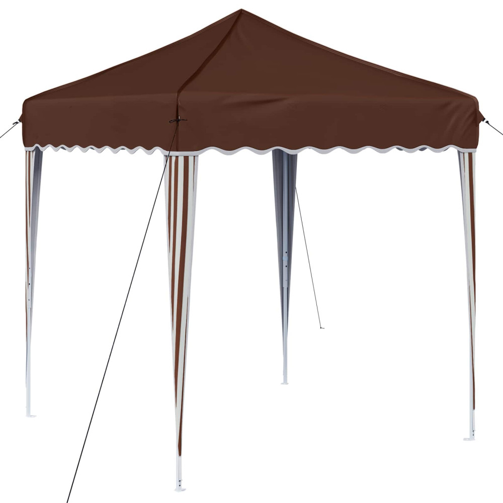 Produktbild för Pop-up Partytält 195 x 195 x 245 cm Brun Oxford Tyg