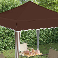 Produktbild för Pop-up Partytält 195 x 195 x 245 cm Brun Oxford Tyg