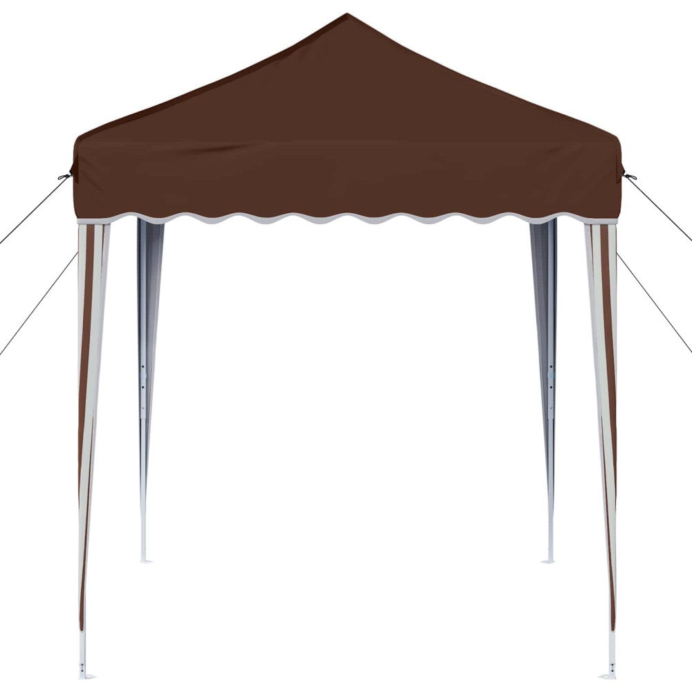 Produktbild för Pop-up Partytält 195 x 195 x 245 cm Brun Oxford Tyg