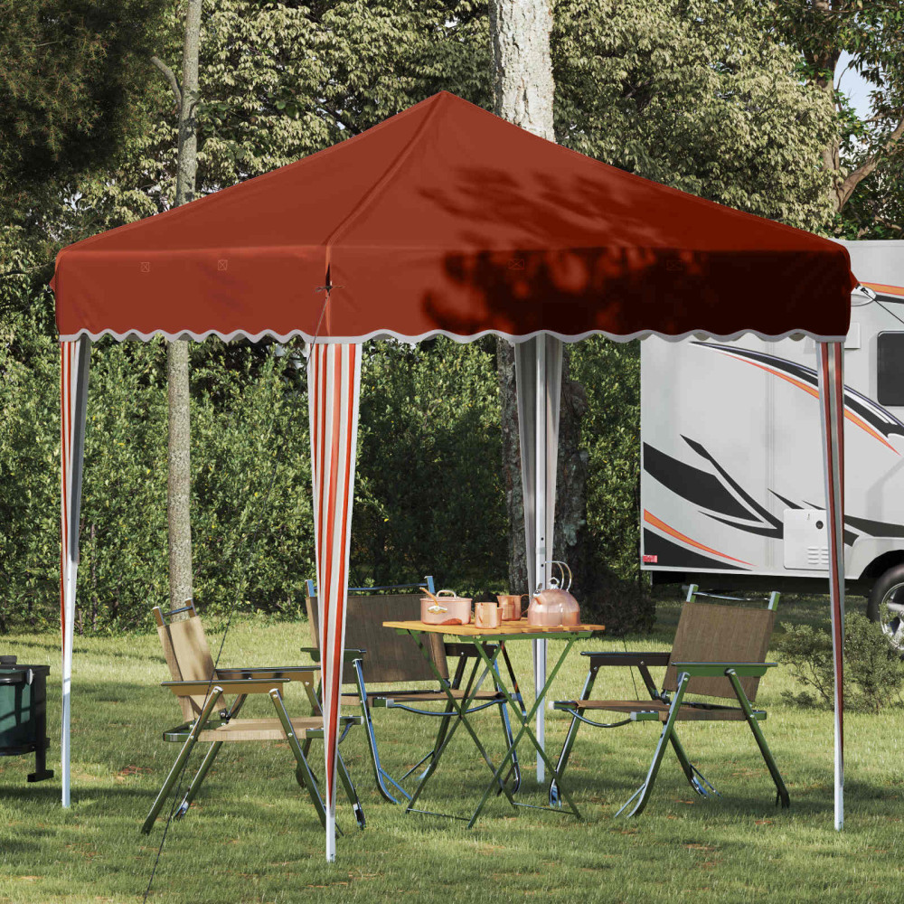 Produktbild för Pop-up Partytält 195 x 195 x 245 cm Terracotta Oxford Tyg