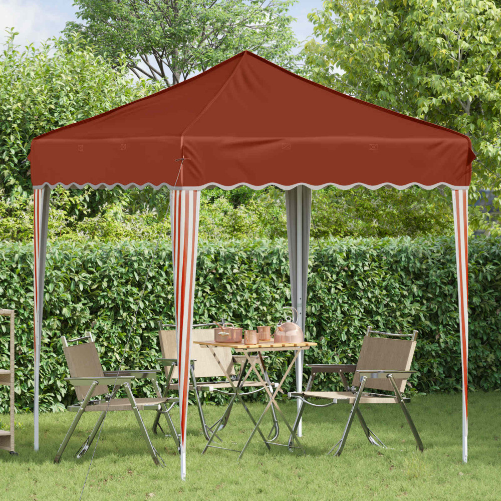 Produktbild för Pop-up Partytält 195 x 195 x 245 cm Terracotta Oxford Tyg