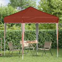Produktbild för Pop-up Partytält 195 x 195 x 245 cm Terracotta Oxford Tyg