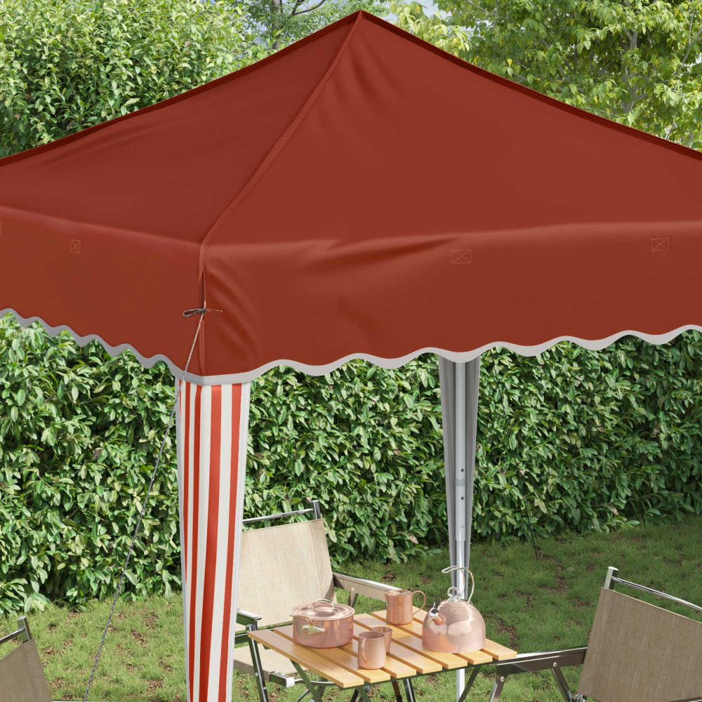 Produktbild för Pop-up Partytält 195 x 195 x 245 cm Terracotta Oxford Tyg