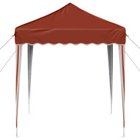 Produktbild för Pop-up Partytält 195 x 195 x 245 cm Terracotta Oxford Tyg