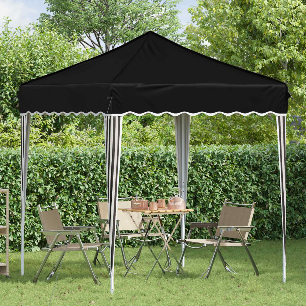 Produktbild för Pop-up Partytält 195 x 195 x 245 cm Svart Oxford Tyg