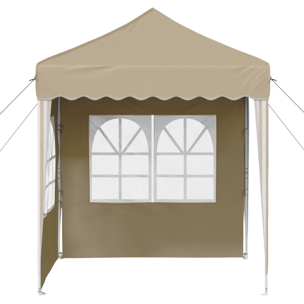 Produktbild för Pop-up Partytält 195 x 195 x 245 cm Gräddvit Oxford Tyg