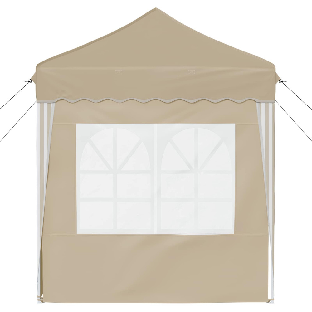 Produktbild för Pop-up Partytält 195 x 195 x 245 cm Gräddvit Oxford Tyg