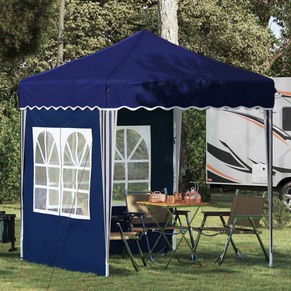 Produktbild för Pop-up Partytält 195 x 195 x 245 cm Blå Oxford Tyg