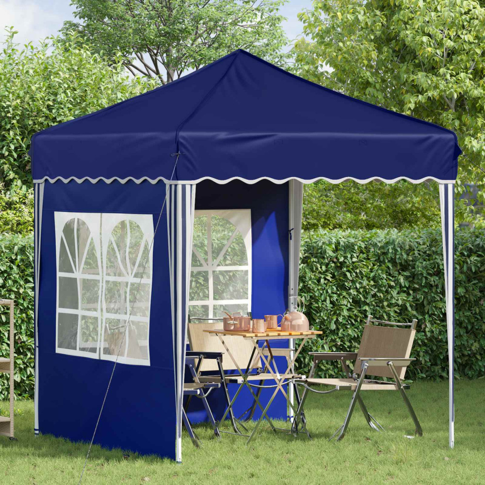 Produktbild för Pop-up Partytält 195 x 195 x 245 cm Blå Oxford Tyg