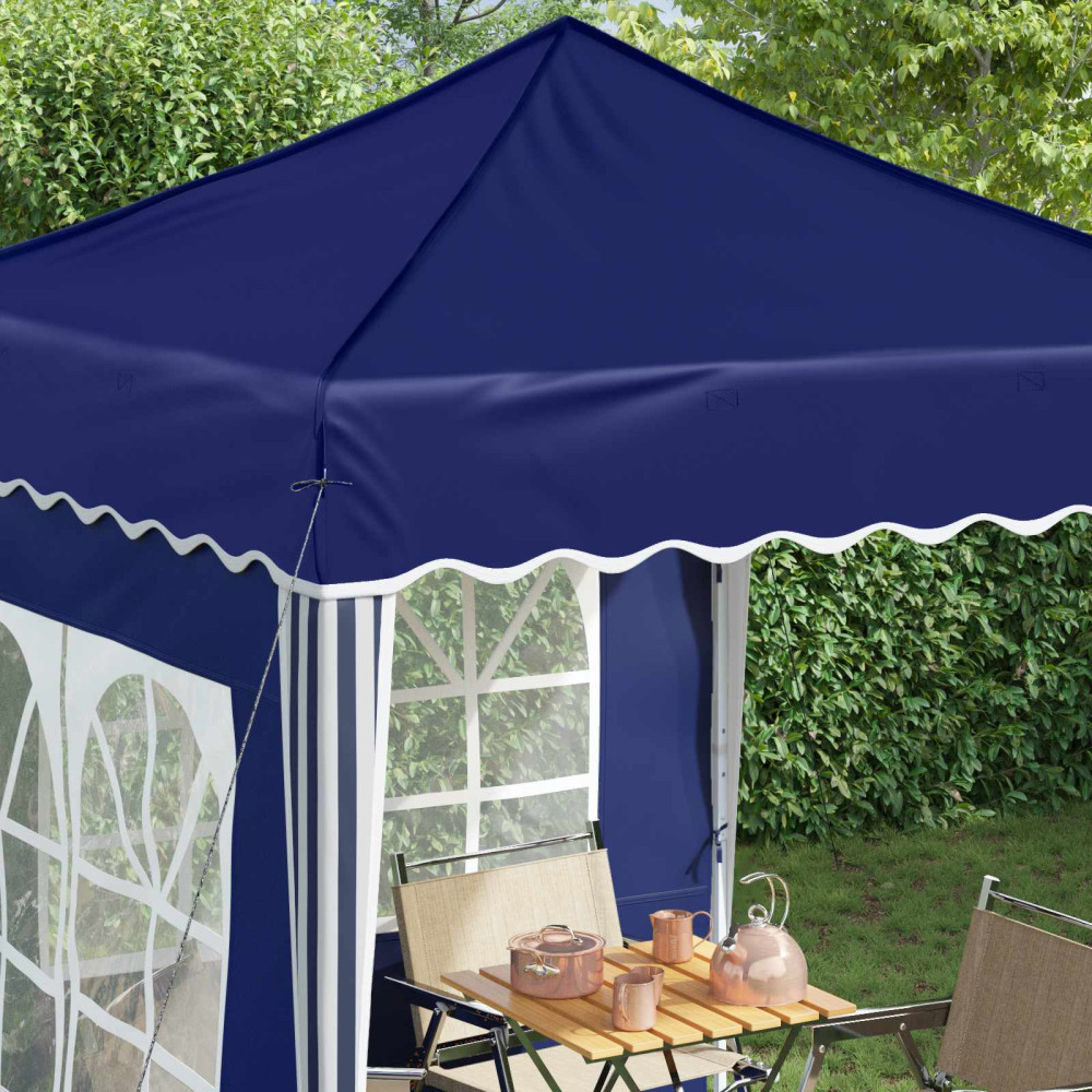 Produktbild för Pop-up Partytält 195 x 195 x 245 cm Blå Oxford Tyg