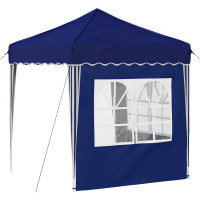 Produktbild för Pop-up Partytält 195 x 195 x 245 cm Blå Oxford Tyg