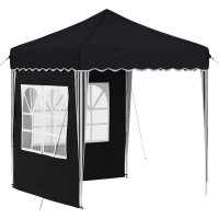 Produktbild för Pop-up Partytält 195 x 195 x 245 cm Antracit Oxford Tyg