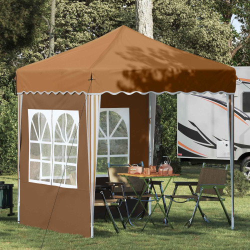 vidaXL Pop-up Partytält 195 x 195 x 245 cm Beige Oxford Tyg
