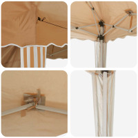 Produktbild för Pop-up Partytält 195 x 195 x 245 cm Beige Oxford Tyg
