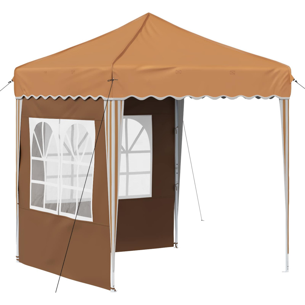 Produktbild för Pop-up Partytält 195 x 195 x 245 cm Beige Oxford Tyg
