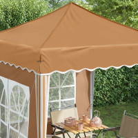 Produktbild för Pop-up Partytält 195 x 195 x 245 cm Beige Oxford Tyg