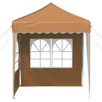 Produktbild för Pop-up Partytält 195 x 195 x 245 cm Beige Oxford Tyg