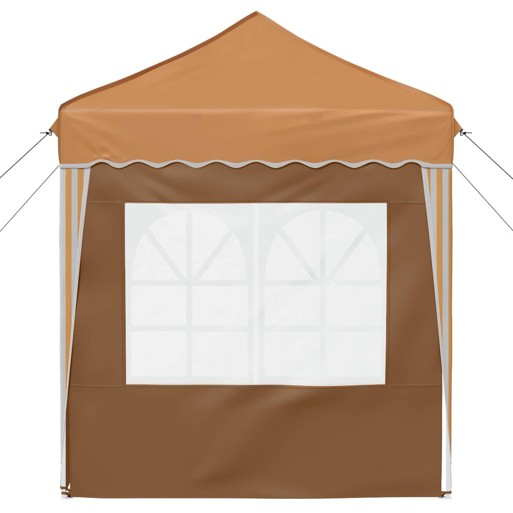 Produktbild för Pop-up Partytält 195 x 195 x 245 cm Beige Oxford Tyg