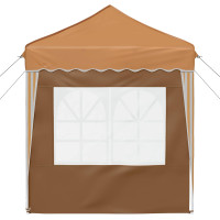 Produktbild för Pop-up Partytält 195 x 195 x 245 cm Beige Oxford Tyg