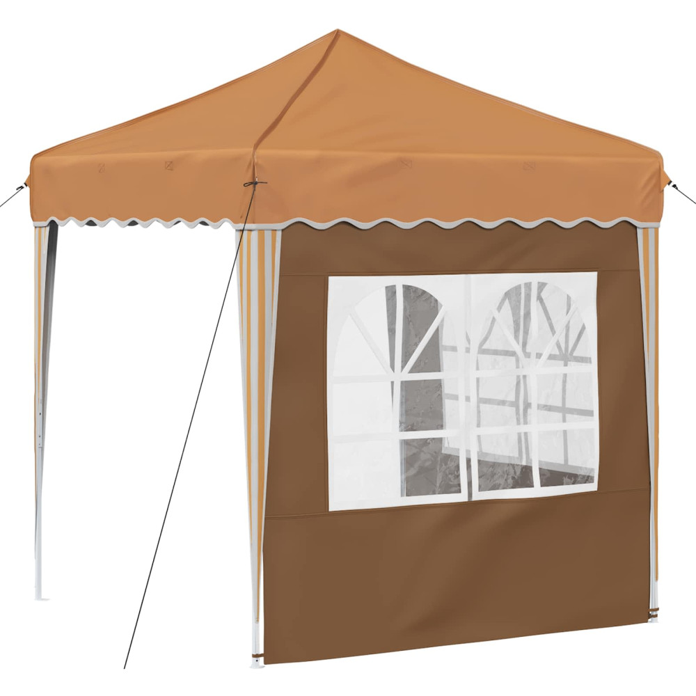 Produktbild för Pop-up Partytält 195 x 195 x 245 cm Beige Oxford Tyg