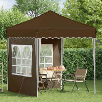 Produktbild för Pop-up Partytält 195 x 195 x 245 cm Taupe Oxford Tyg