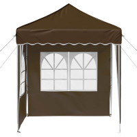 Produktbild för Pop-up Partytält 195 x 195 x 245 cm Taupe Oxford Tyg