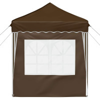 Produktbild för Pop-up Partytält 195 x 195 x 245 cm Taupe Oxford Tyg