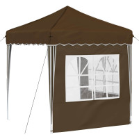 Produktbild för Pop-up Partytält 195 x 195 x 245 cm Taupe Oxford Tyg