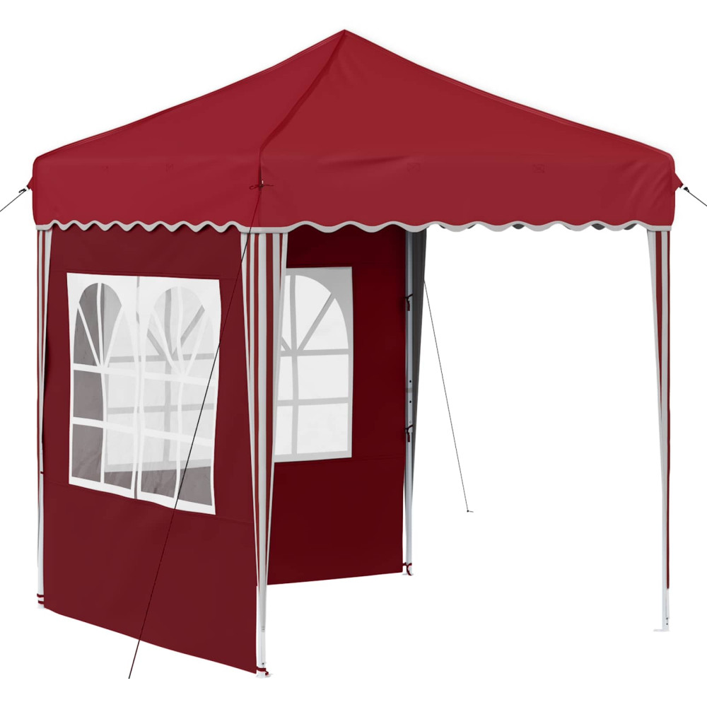 Produktbild för Pop-up Partytält 195 x 195 x 245 cm Vinröd Oxford Tyg