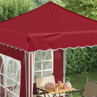 Produktbild för Pop-up Partytält 195 x 195 x 245 cm Vinröd Oxford Tyg