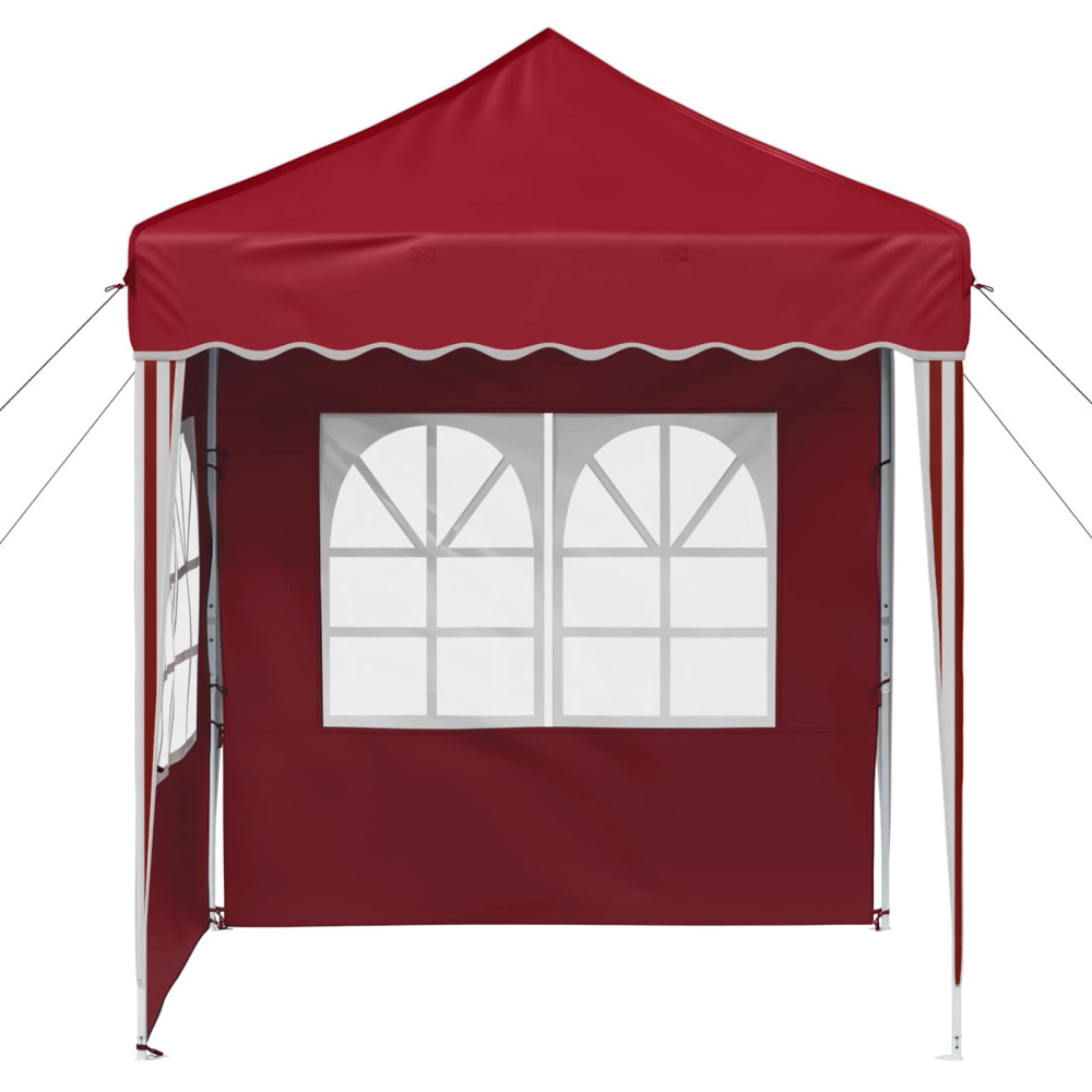Produktbild för Pop-up Partytält 195 x 195 x 245 cm Vinröd Oxford Tyg