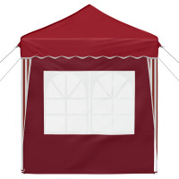 Produktbild för Pop-up Partytält 195 x 195 x 245 cm Vinröd Oxford Tyg
