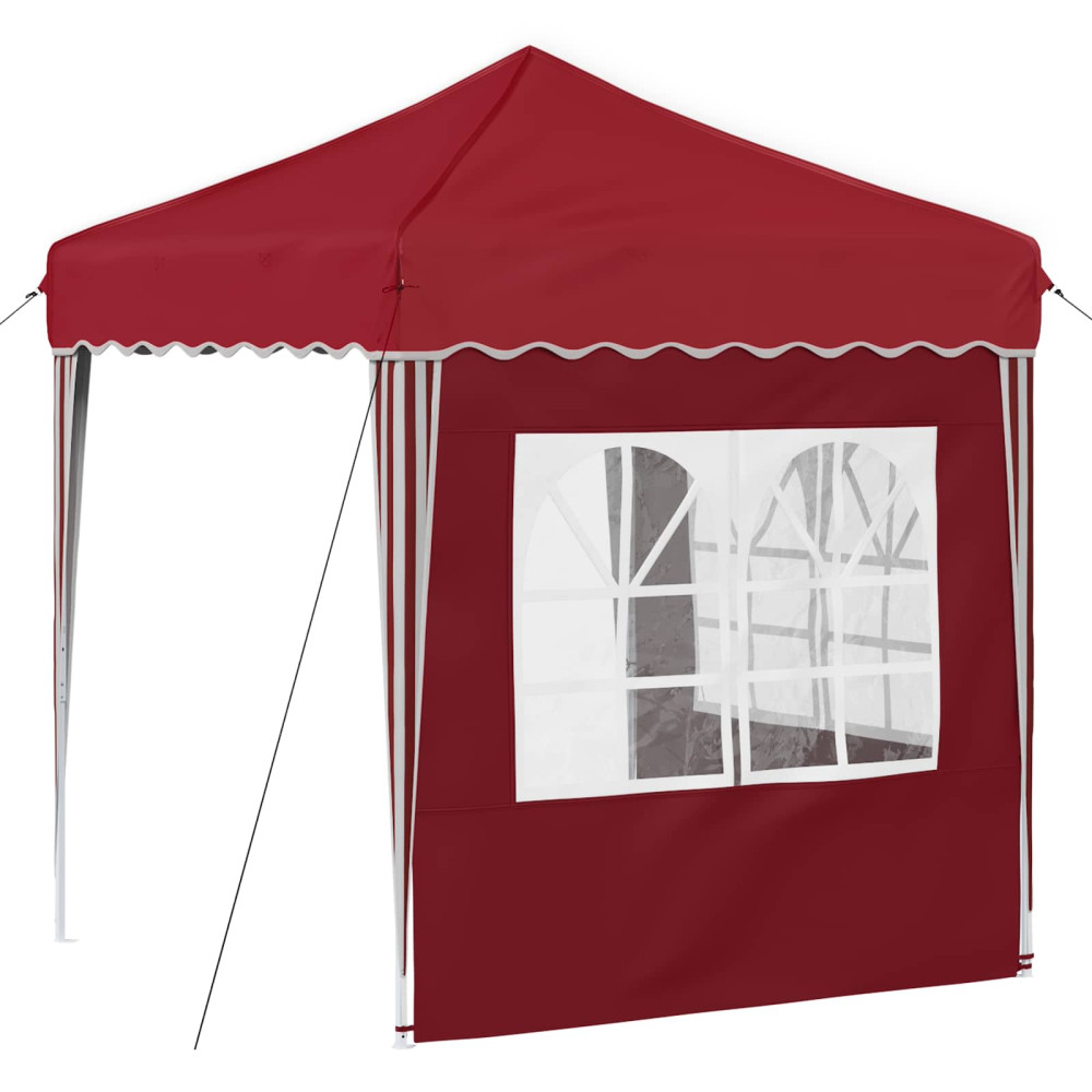 Produktbild för Pop-up Partytält 195 x 195 x 245 cm Vinröd Oxford Tyg