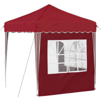 Produktbild för Pop-up Partytält 195 x 195 x 245 cm Vinröd Oxford Tyg