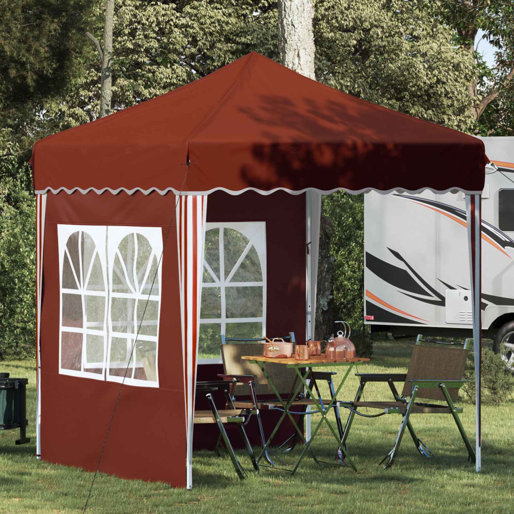 Produktbild för Pop-up Partytält 195 x 195 x 245 cm Terracotta Oxford Tyg