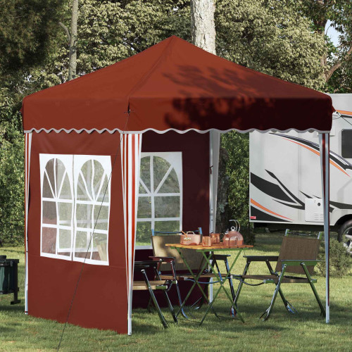 vidaXL Pop-up Partytält 195 x 195 x 245 cm Terracotta Oxford Tyg