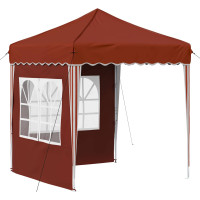 Produktbild för Pop-up Partytält 195 x 195 x 245 cm Terracotta Oxford Tyg