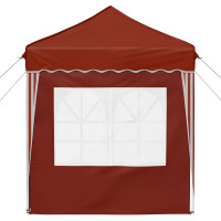 Produktbild för Pop-up Partytält 195 x 195 x 245 cm Terracotta Oxford Tyg