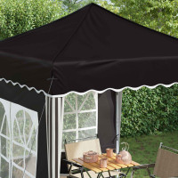 Produktbild för Pop-up Partytält 195 x 195 x 245 cm Svart Oxford Tyg
