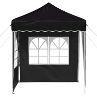Produktbild för Pop-up Partytält 195 x 195 x 245 cm Svart Oxford Tyg