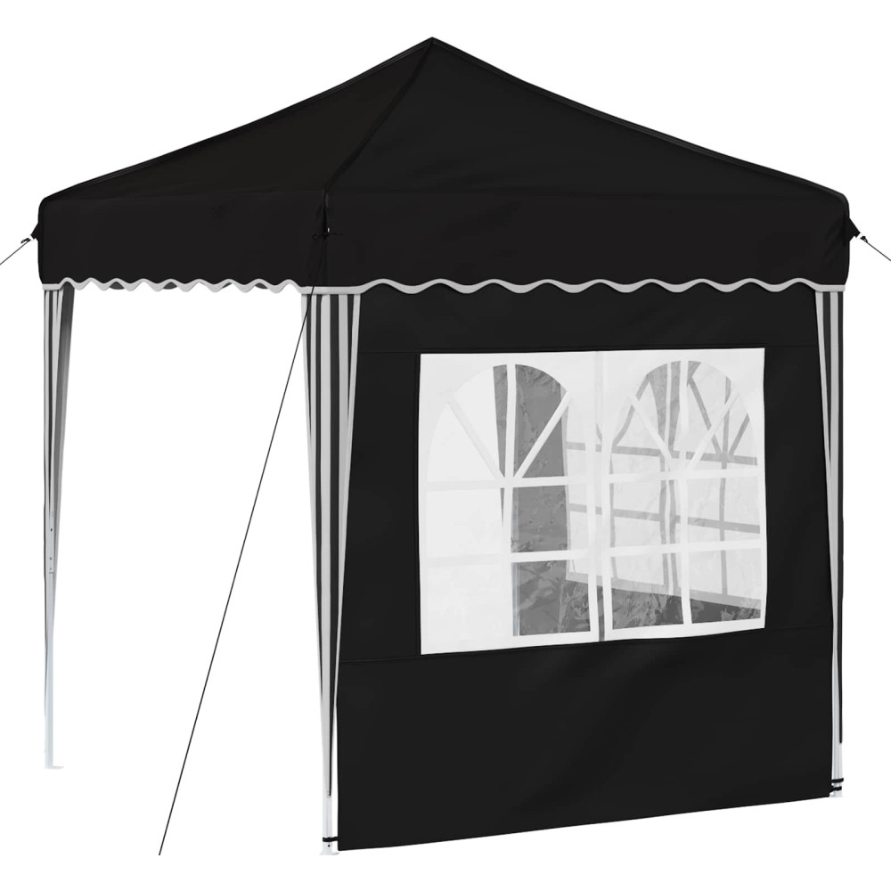 Produktbild för Pop-up Partytält 195 x 195 x 245 cm Svart Oxford Tyg