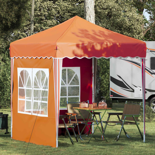 vidaXL Pop-up Partytält 195 x 195 x 245 cm Orange Oxford Tyg