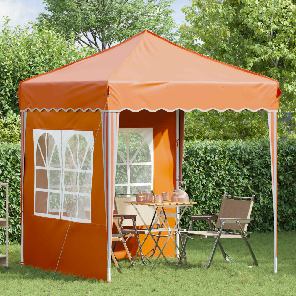 Produktbild för Pop-up Partytält 195 x 195 x 245 cm Orange Oxford Tyg