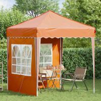 Produktbild för Pop-up Partytält 195 x 195 x 245 cm Orange Oxford Tyg