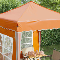 Produktbild för Pop-up Partytält 195 x 195 x 245 cm Orange Oxford Tyg