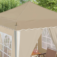 Produktbild för Pop-up Partytält 195 x 195 x 245 cm Gräddvit Oxford Tyg