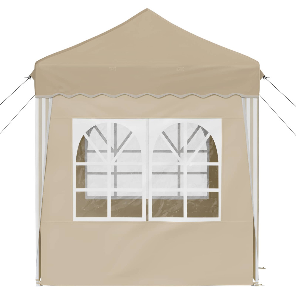 Produktbild för Pop-up Partytält 195 x 195 x 245 cm Gräddvit Oxford Tyg